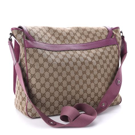 gucci monogram diaper bag pink|Gucci diaper bag on sale.